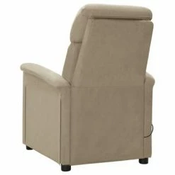 VidaXL Fauteuil inclinable de massage Gris clair Similicuir daim 9 VidaXL Fauteuil inclinable de massage Gris clair Similicuir daim -Fauteuils électriques Soldes image 4 289772