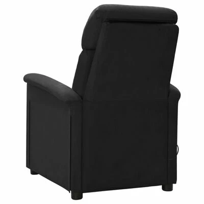 VidaXL Fauteuil inclinable de massage Noir Similicuir daim 4 VidaXL Fauteuil inclinable de massage Noir Similicuir daim – Image 4