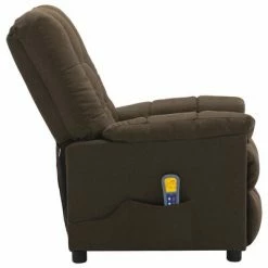 VidaXL Fauteuil inclinable de massage Marron Tissu -Fauteuils électriques Soldes image 4 289810