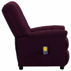 VidaXL Fauteuil inclinable de massage Violet Tissu -Fauteuils électriques Soldes image 4 289813