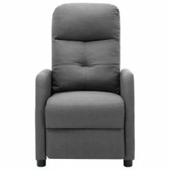 VidaXL Fauteuil inclinable de massage Gris clair Tissu -Fauteuils électriques Soldes image 4 289826