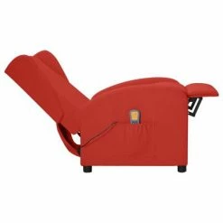 VidaXL Fauteuil inclinable releveur de massage Bordeaux Similicuir 9 VidaXL Fauteuil inclinable releveur de massage Bordeaux Similicuir -Fauteuils électriques Soldes image 4 3098254