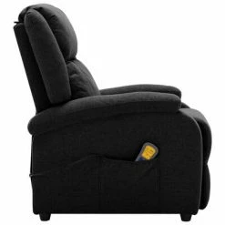 VidaXL Fauteuil de massage inclinable électrique Noir Tissu -Fauteuils électriques Soldes image 4 3098361