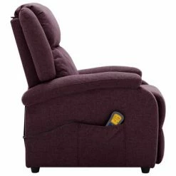 VidaXL Fauteuil de massage inclinable électrique Violet Tissu 9 VidaXL Fauteuil de massage inclinable électrique Violet Tissu -Fauteuils électriques Soldes image 4 3098365
