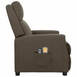 VidaXL Fauteuil inclinable électrique de massage Gris Similicuir -Fauteuils électriques Soldes image 4 3098489