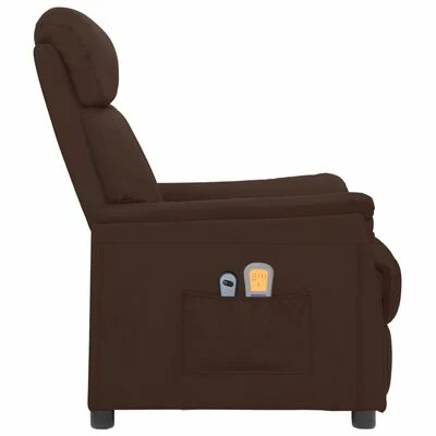 VidaXL Fauteuil de massage inclinable électrique Marron Similicuir 4 VidaXL Fauteuil de massage inclinable électrique Marron Similicuir – Image 4