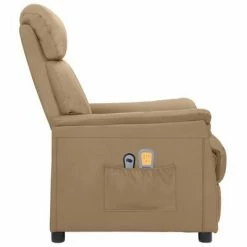 VidaXL Fauteuil de massage inclinable électrique Cappuccino Similicuir -Fauteuils électriques Soldes image 4 3098501