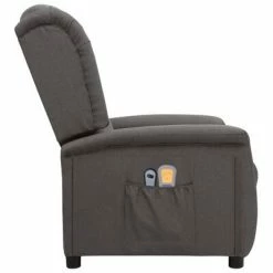 VidaXL Fauteuil de massage inclinable électrique Gris foncé Tissu 9 VidaXL Fauteuil de massage inclinable électrique Gris foncé Tissu -Fauteuils électriques Soldes image 4 3098519