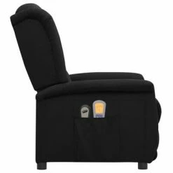 VidaXL Fauteuil inclinable de massage électrique Noir Tissu microfibre -Fauteuils électriques Soldes image 4 3098541
