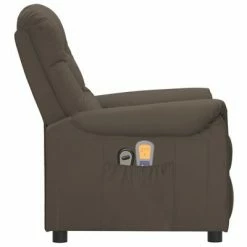 VidaXL Fauteuil inclinable électrique de massage Gris Similicuir 9 VidaXL Fauteuil inclinable électrique de massage Gris Similicuir -Fauteuils électriques Soldes image 4 3098579