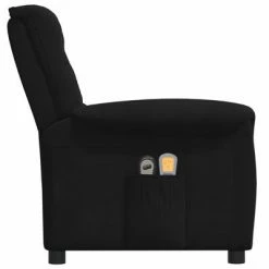 VidaXL Fauteuil inclinable de massage électrique Noir Tissu microfibre -Fauteuils électriques Soldes image 4 3098593