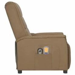 VidaXL Fauteuil inclinable électrique de massage Cappuccino Similicuir -Fauteuils électriques Soldes image 4 3098605