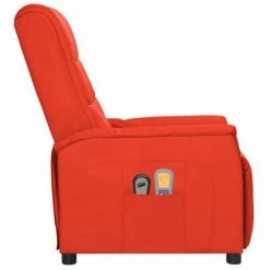 VidaXL Fauteuil inclinable électrique de massage Rouge Similicuir -Fauteuils électriques Soldes image 4 3098608
