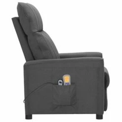 VidaXL Fauteuil électrique de massage Gris foncé Tissu -Fauteuils électriques Soldes image 4 3098890