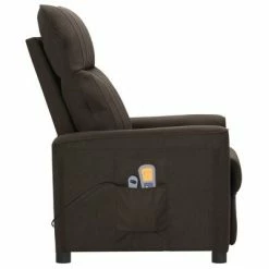 VidaXL Fauteuil électrique de massage Marron foncé Tissu 9 VidaXL Fauteuil électrique de massage Marron foncé Tissu -Fauteuils électriques Soldes image 4 3098894