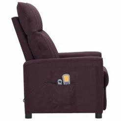 VidaXL Fauteuil électrique de massage Violet Tissu 9 VidaXL Fauteuil électrique de massage Violet Tissu -Fauteuils électriques Soldes image 4 3098896