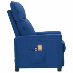 VidaXL Fauteuil électrique de massage Bleu Tissu -Fauteuils électriques Soldes image 4 3098899