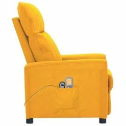 VidaXL Fauteuil électrique de massage Jaune Tissu 9 VidaXL Fauteuil électrique de massage Jaune Tissu -Fauteuils électriques Soldes image 4 3098900