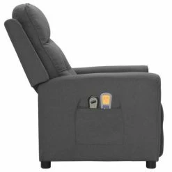 VidaXL Fauteuil électrique de massage Gris clair Tissu -Fauteuils électriques Soldes image 4 3098913
