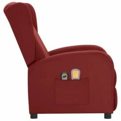 VidaXL Fauteuil électrique de massage Rouge bordeaux Tissu 9 VidaXL Fauteuil électrique de massage Rouge bordeaux Tissu -Fauteuils électriques Soldes image 4 3098940