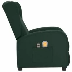 VidaXL Fauteuil électrique de massage Vert foncé Tissu 9 VidaXL Fauteuil électrique de massage Vert foncé Tissu -Fauteuils électriques Soldes image 4 3098943
