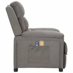 VidaXL Fauteuil électrique de massage Gris clair Tissu -Fauteuils électriques Soldes image 4 3098975
