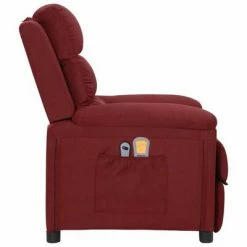 VidaXL Fauteuil électrique de massage Rouge bordeaux Tissu 9 VidaXL Fauteuil électrique de massage Rouge bordeaux Tissu -Fauteuils électriques Soldes image 4 3098978