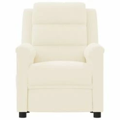 VidaXL Fauteuil électrique de massage Crème Similicuir -Fauteuils électriques Soldes image 4 3098995