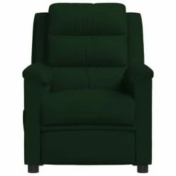 VidaXL Fauteuil électrique de massage Vert foncé Velours -Fauteuils électriques Soldes image 4 3099014