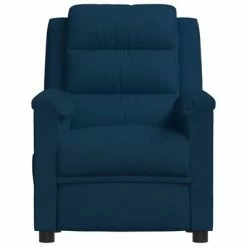 VidaXL Fauteuil électrique de massage Bleu Velours -Fauteuils électriques Soldes image 4 3099022