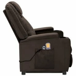 VidaXL Fauteuil inclinable de massage Marron Similicuir -Fauteuils électriques Soldes image 4 3100331