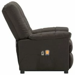 VidaXL Fauteuil inclinable de massage Taupe Tissu -Fauteuils électriques Soldes image 4 3100360