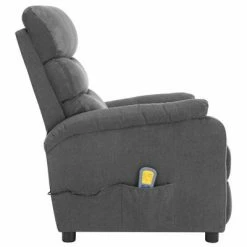 VidaXL Fauteuil inclinable de massage Gris clair Tissu -Fauteuils électriques Soldes image 4 321226