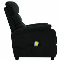 VidaXL Fauteuil inclinable de massage Noir Tissu -Fauteuils électriques Soldes image 4 321228