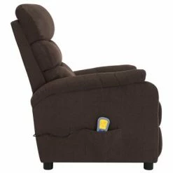 VidaXL Fauteuil inclinable de massage Marron Tissu -Fauteuils électriques Soldes image 4 321230