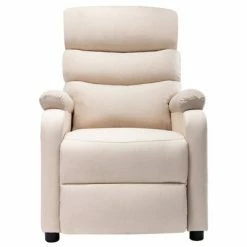 VidaXL Fauteuil inclinable de massage Crème Tissu -Fauteuils électriques Soldes image 4 321235