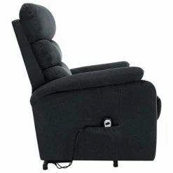 VidaXL Fauteuil inclinable de massage Gris foncé Tissu -Fauteuils électriques Soldes image 4 321247