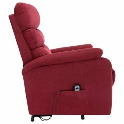 VidaXL Fauteuil inclinable de massage Rouge bordeaux Tissu -Fauteuils électriques Soldes image 4 321249