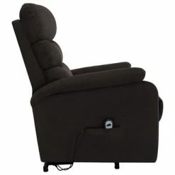 VidaXL Fauteuil inclinable de massage Marron foncé Tissu 9 VidaXL Fauteuil inclinable de massage Marron foncé Tissu -Fauteuils électriques Soldes image 4 321251