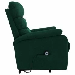 VidaXL Fauteuil inclinable de massage Vert foncé Tissu -Fauteuils électriques Soldes image 4 321252