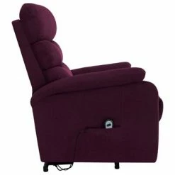 VidaXL Fauteuil inclinable de massage Violet Tissu -Fauteuils électriques Soldes image 4 321253