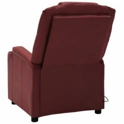 VidaXL Fauteuil de massage inclinable Rouge bordeaux Similicuir -Fauteuils électriques Soldes image 4 321315