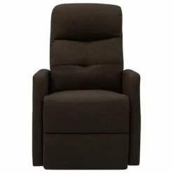 VidaXL Fauteuil inclinable de massage Marron foncé Tissu 9 VidaXL Fauteuil inclinable de massage Marron foncé Tissu -Fauteuils électriques Soldes image 4 321347