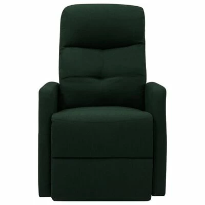 VidaXL Fauteuil inclinable de massage Vert foncé Tissu 4 VidaXL Fauteuil inclinable de massage Vert foncé Tissu – Image 4