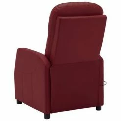 VidaXL Fauteuil de massage inclinable Rouge bordeaux Similicuir 9 VidaXL Fauteuil de massage inclinable Rouge bordeaux Similicuir -Fauteuils électriques Soldes image 4 321363