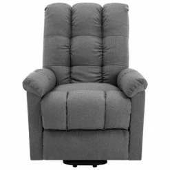 VidaXL Fauteuil inclinable de massage Gris clair Tissu -Fauteuils électriques Soldes image 4 321390