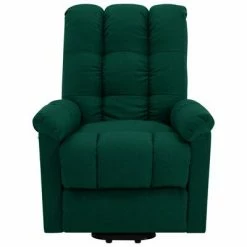 VidaXL Fauteuil inclinable de massage Vert foncé Tissu -Fauteuils électriques Soldes image 4 321396