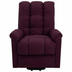 VidaXL Fauteuil inclinable de massage Violet Tissu -Fauteuils électriques Soldes image 4 321397