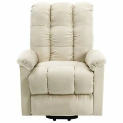 VidaXL Fauteuil inclinable de massage Crème Tissu 9 VidaXL Fauteuil inclinable de massage Crème Tissu -Fauteuils électriques Soldes image 4 321399
