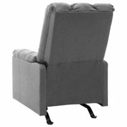 VidaXL Fauteuil de massage inclinable Gris clair Tissu -Fauteuils électriques Soldes image 4 321410